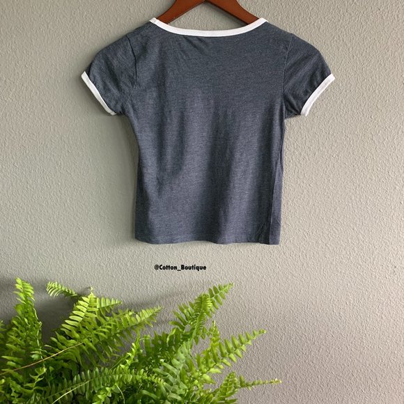 Girl's Graphic Tee Crop Top - Picture 3 of 3